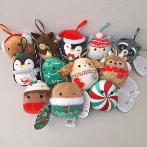 Lot of 12 NEW W/TAG Squishmallows Micromallows Christmas Holiday Mini Plush 4"